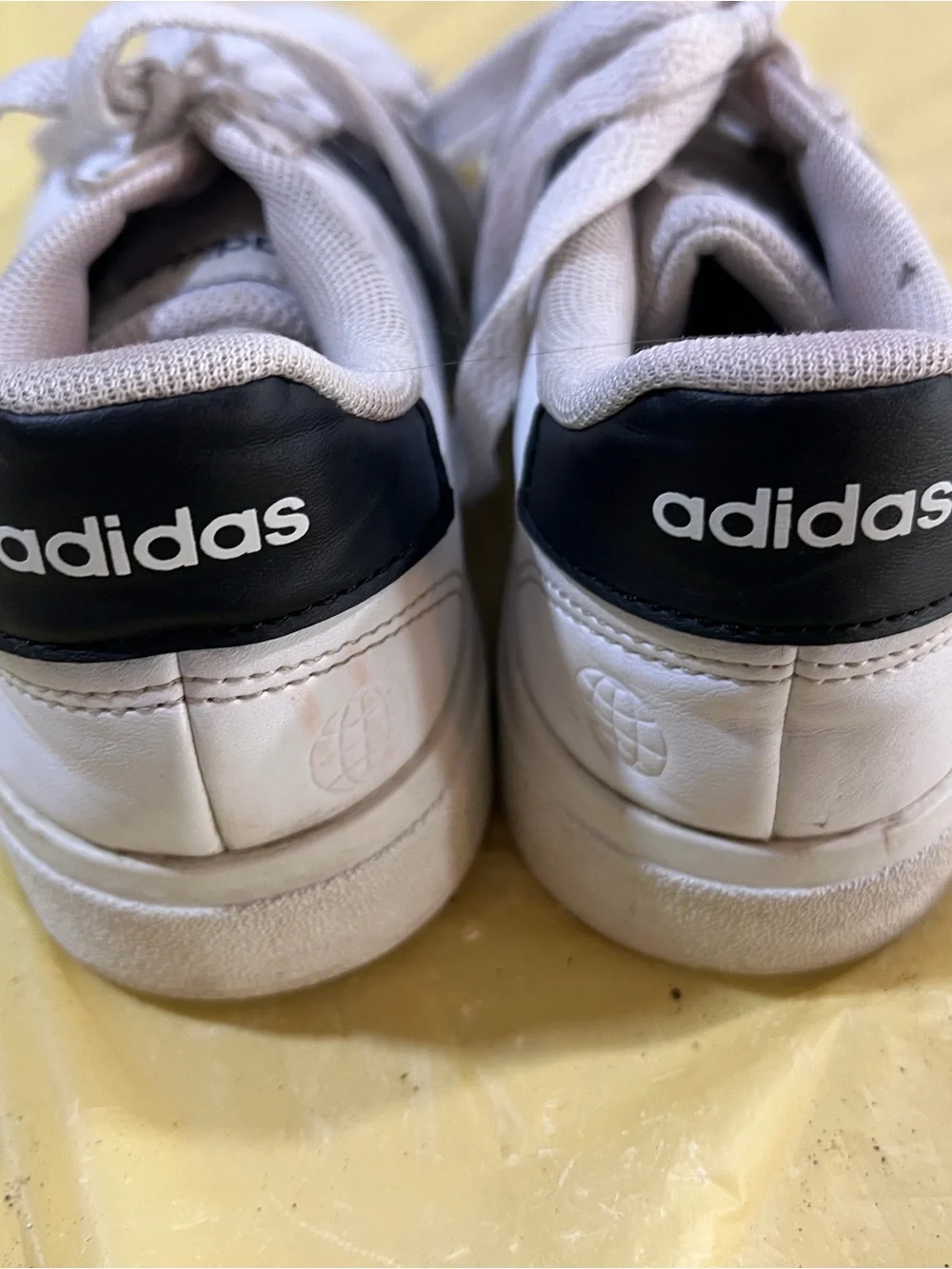 adidas White and Black Kids Sneakers - Classic Three-Stripes